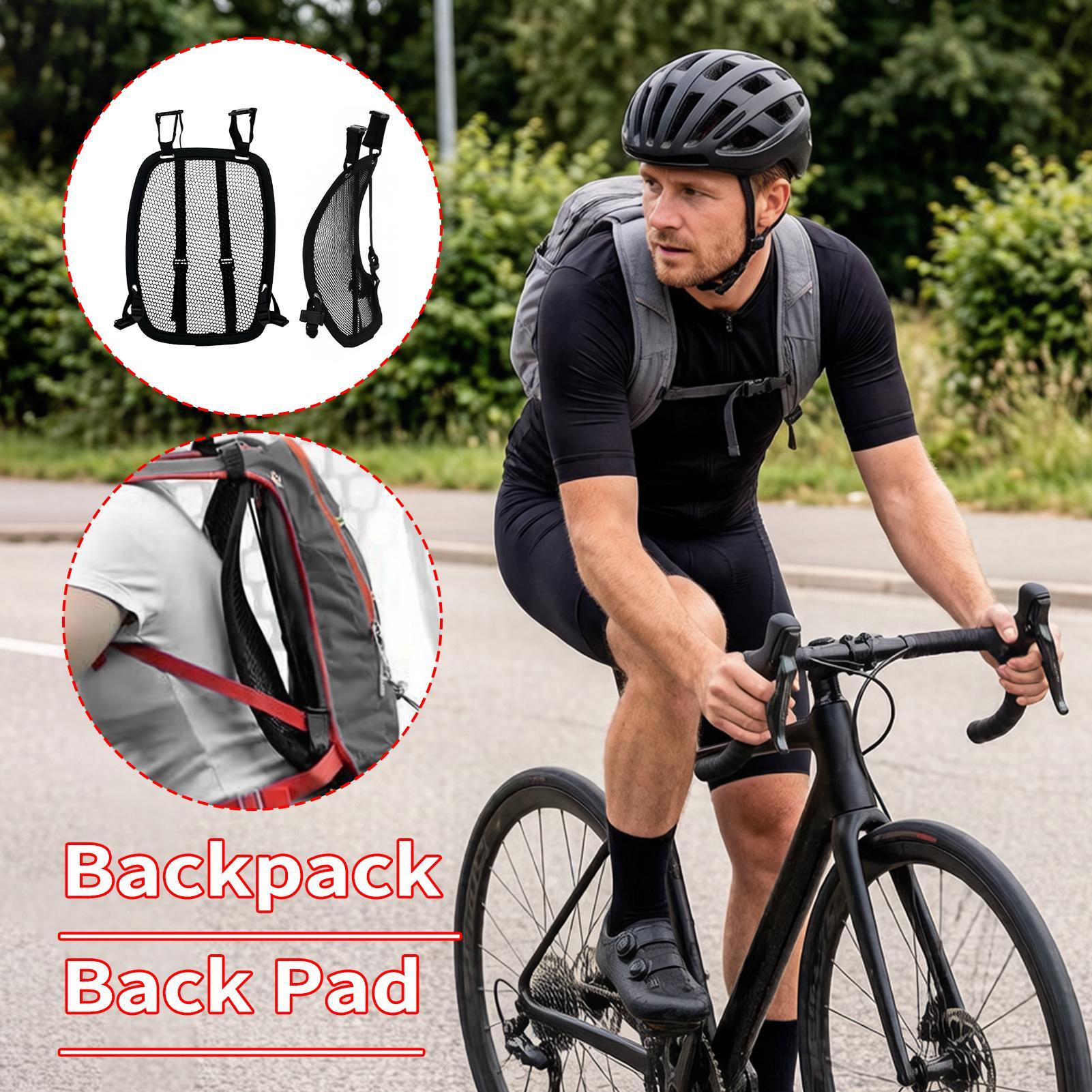 Cycling Commute Backpack - バックパックスペーサーフレーム通気性調整可能なメッシュユニバーサルリュックサックエアフロースペーサー屋外通勤サイクリングバックパッキング用
