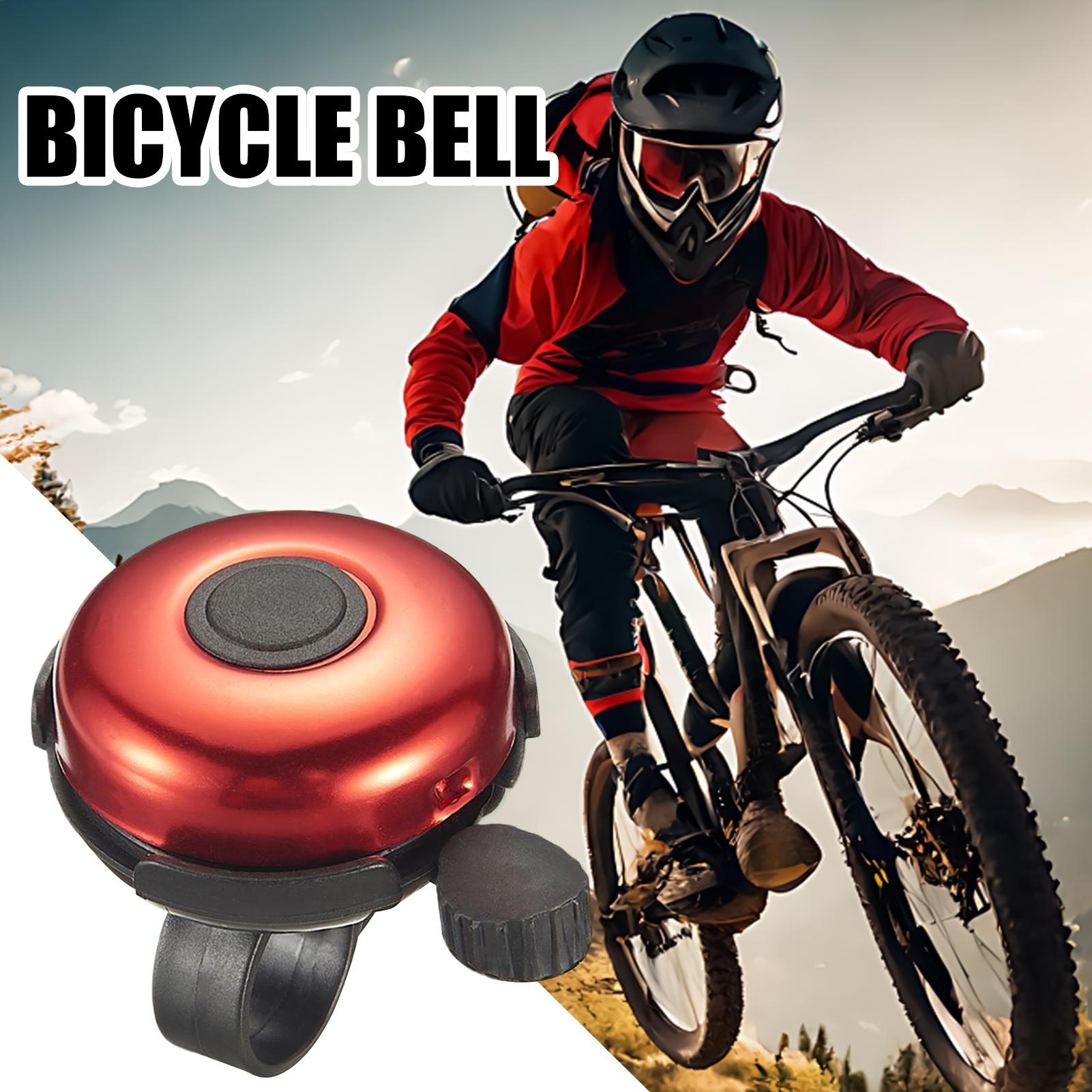 Bell Handlebar Ring - 100dB 大音量自転車ベル、ユニバーサル合金サイクリングリングホーン、大人、子供、男性、女性用自転車ハンドルバー、屋外ライディング安全用