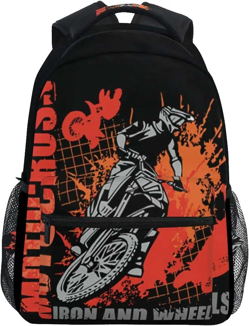 Cycling Commute Backpack - オートバイのバックパックダートバイクスクールブックバッグ少年少女のためのコンピュータバックパックブックバッグ旅行ハイキングキャンプデイパック