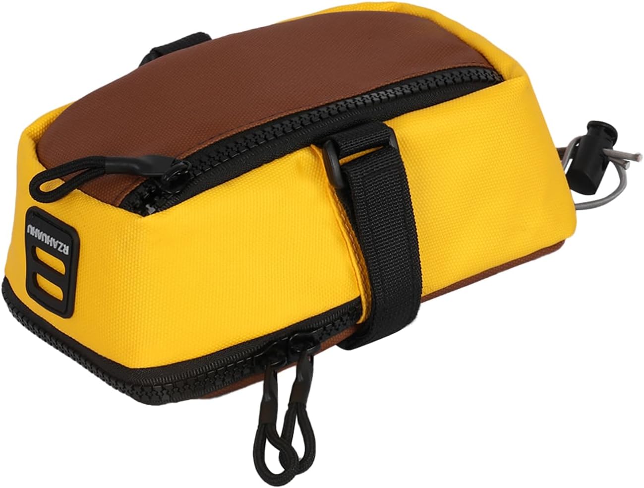 Saddle Bag Under Seat - 拡張可能な大容量自転車シートバッグ シート下防水サドルパック マウンテンロードや通勤サイクリング用 イエロー