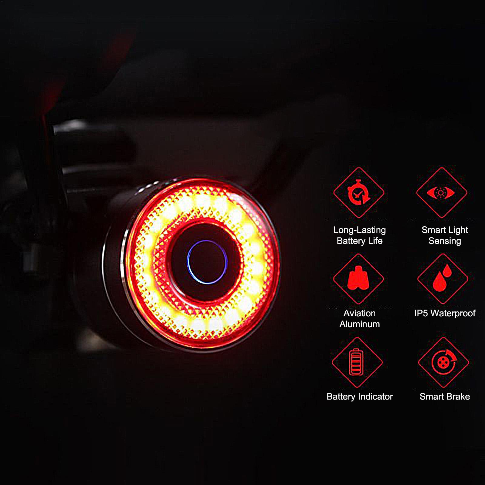 自転車リアライト スマートバイクバックセンシングライト 高ル - Commuting With Road Bike のレビューと価格