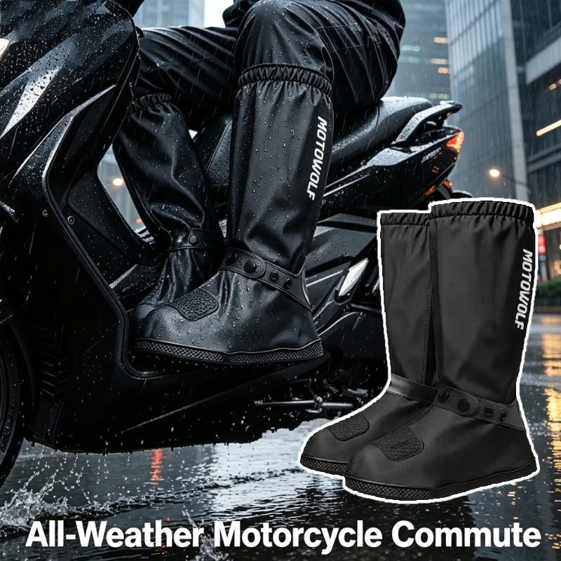 屋外通勤用チューブ型レインシューズカバー、再利用可能なバイク - Cycling Commute Rain のレビューと価格