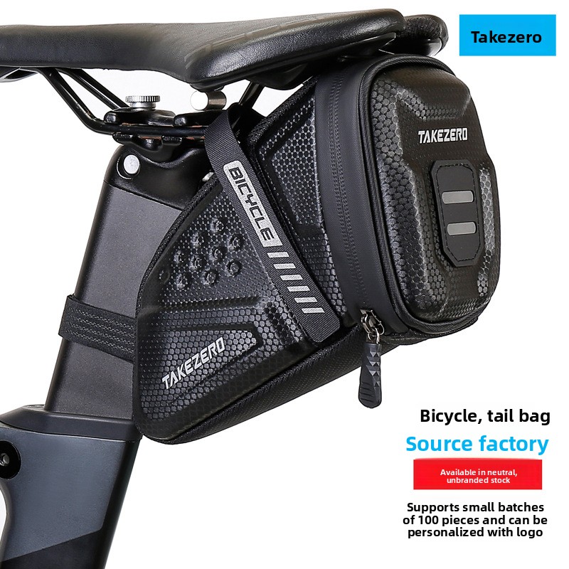 ブラックLサイズEVAハードシェル自転車サドルバッグ 反射警 - Saddle Bag Under Seat のレビューと価格