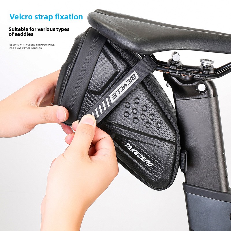 ブラックLサイズEVAハードシェル自転車サドルバッグ 反射警 - Saddle Bag Under Seat のレビューと価格