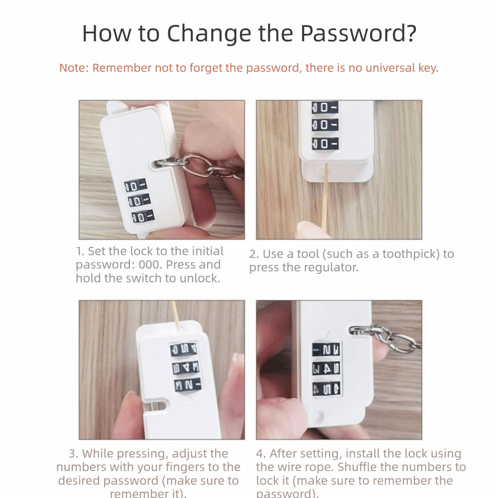 コンビネーションロックチェーン窓制限ロック 穴あけ不要 調整 - Chain Lock Combination のレビューと価格