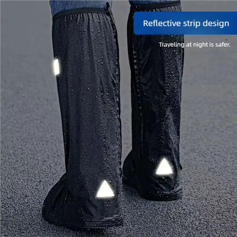 反射材付きハイアンクルレインブーツカバー、防水・滑り止めシュ - Cycling Commute Rain のレビューと価格
