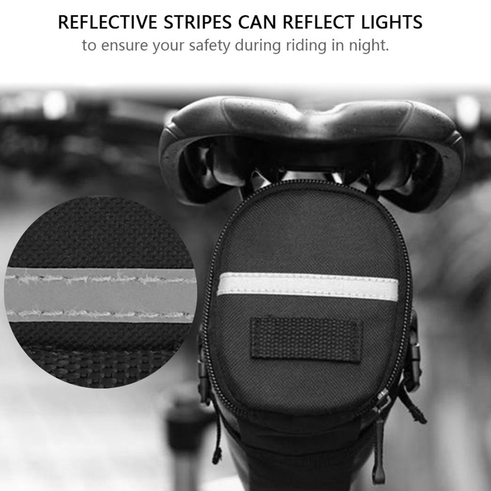 調節可能なストラップ付き自転車サドルバッグ、大容量、反射シー - Saddle Bag Under Seat のレビューと価格