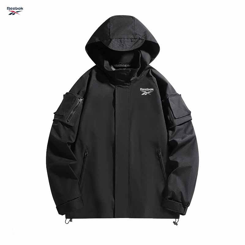 リーボック ロゴ メンズ アウトドア サイクリング フード付 - Cycling Rain Jacket Commute のレビューと価格