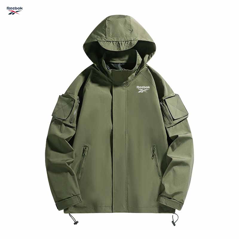 リーボック ロゴ メンズ アウトドア サイクリング フード付 - Cycling Rain Jacket Commute のレビューと価格