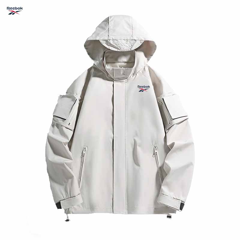リーボック ロゴ メンズ アウトドア サイクリング フード付 - Cycling Rain Jacket Commute のレビューと価格