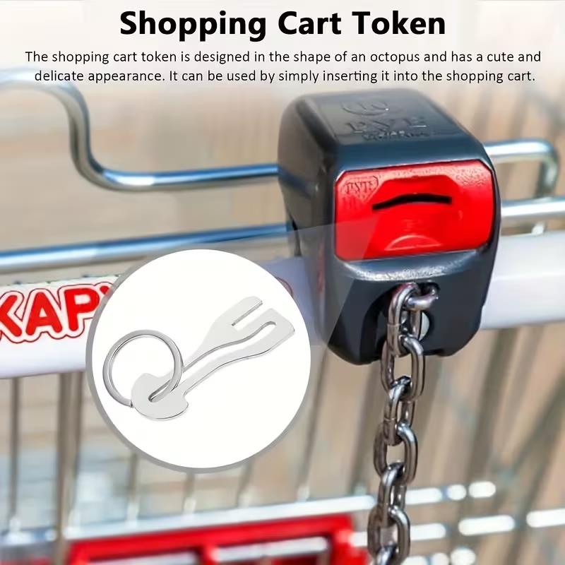 再利用可能なショッピングカートトークン2個 – ステンレスス - Chain Lock Combination のレビューと価格