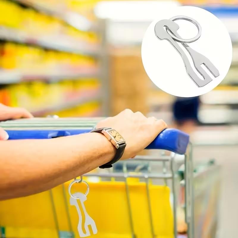 再利用可能なショッピングカートトークン2個 – ステンレスス - Chain Lock Combination のレビューと価格