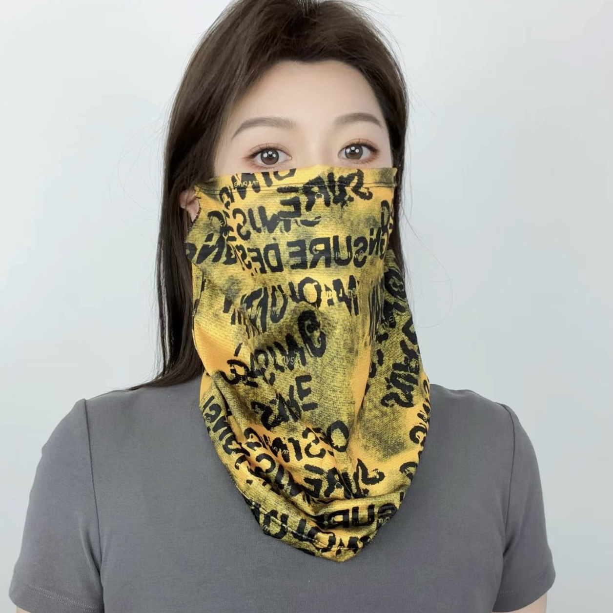UV保護フェイスゲイター、耳かけ付き、アイスシルク製、通気性 - Cycling Loop のレビューと価格