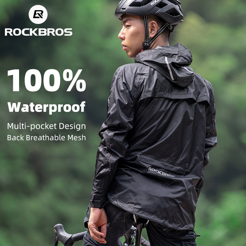 Rockbros 防水サイクリングレインコート男性通気性防風 - Cycling Rain Jacket Commute のレビューと価格