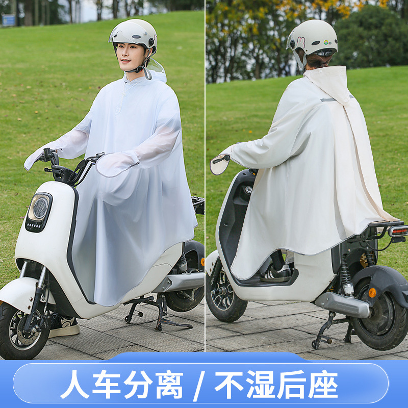 男女兼用自転車用レインポンチョ、バックパック収納ポケット付き - Cycling Commute Backpack のレビューと価格